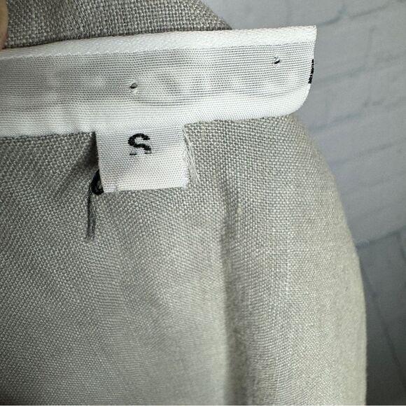 Bryn Walker khaki tan linen button maxi shirt dress size small - Picture 10 of 11